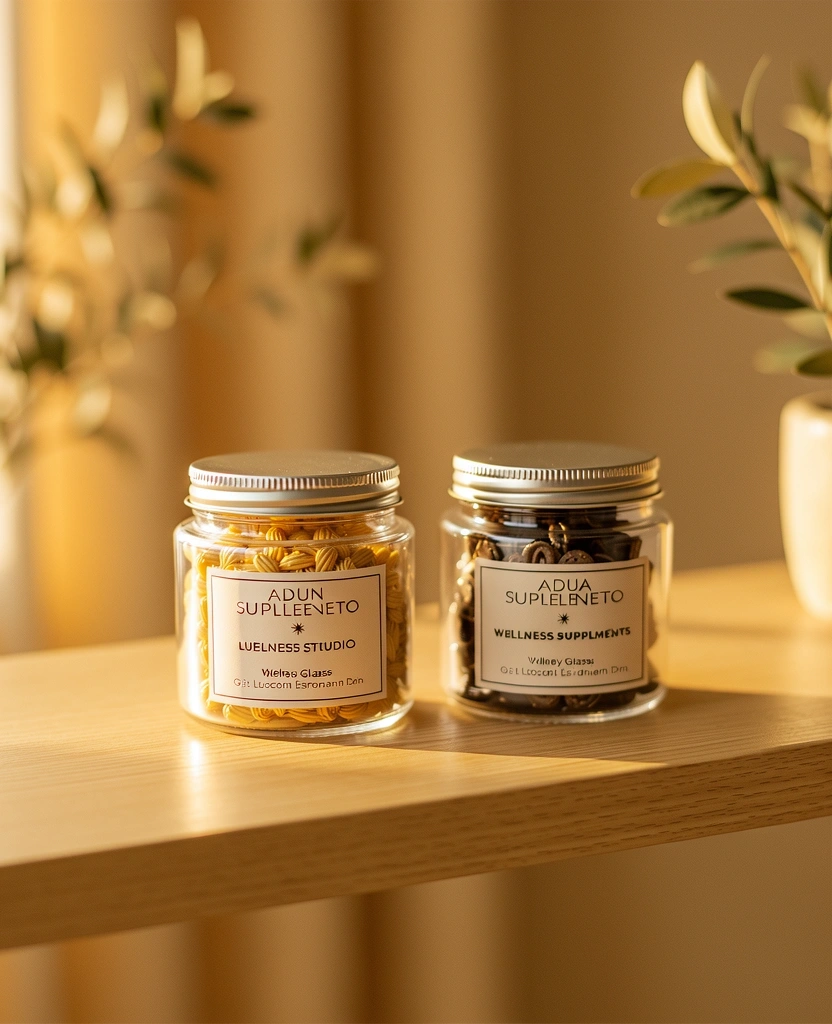 Luxury supplement glass bottles
